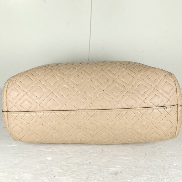 TORY BURCH Light Oak Fleming Diamond Quilted Small Gold Chain Tote Purse Bag - Picture 7 of 16